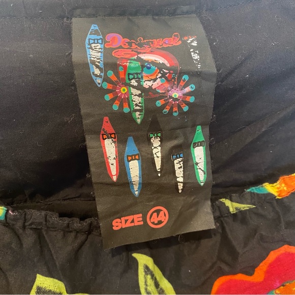 DESIGUAL Summer Cotton Strapless Convertable Cotton Floral Mini Dress. Size 12. - Picture 15 of 16